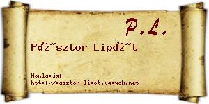 Pásztor Lipót névjegykártya
